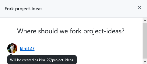 Fork Prompt on GitHub.com